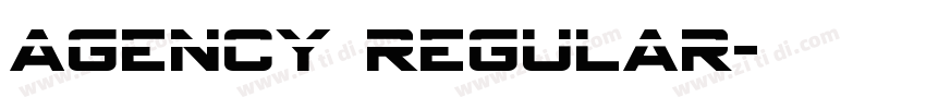 Agency Regular字体转换
